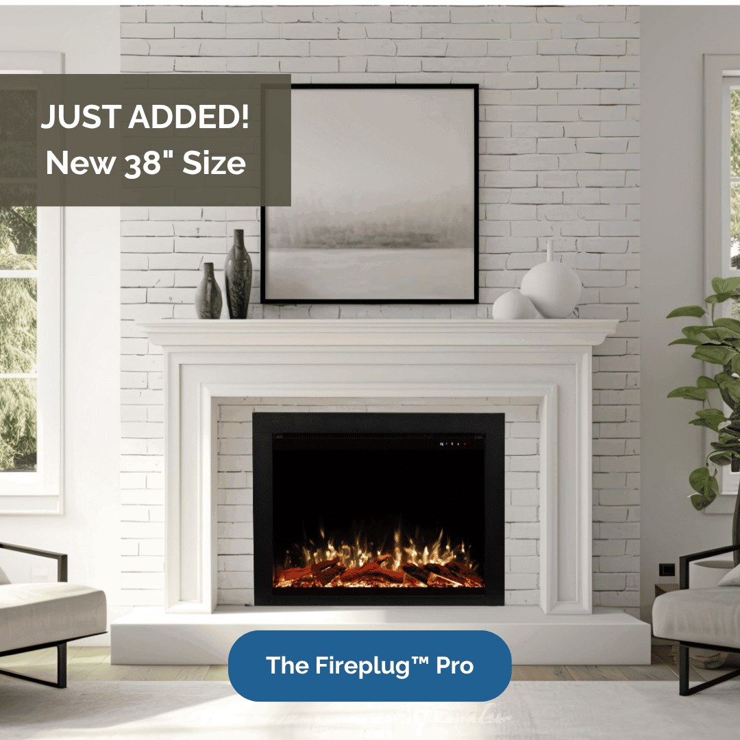 Fireplug Pro Smart Electric Fireplace Insert 38 inch