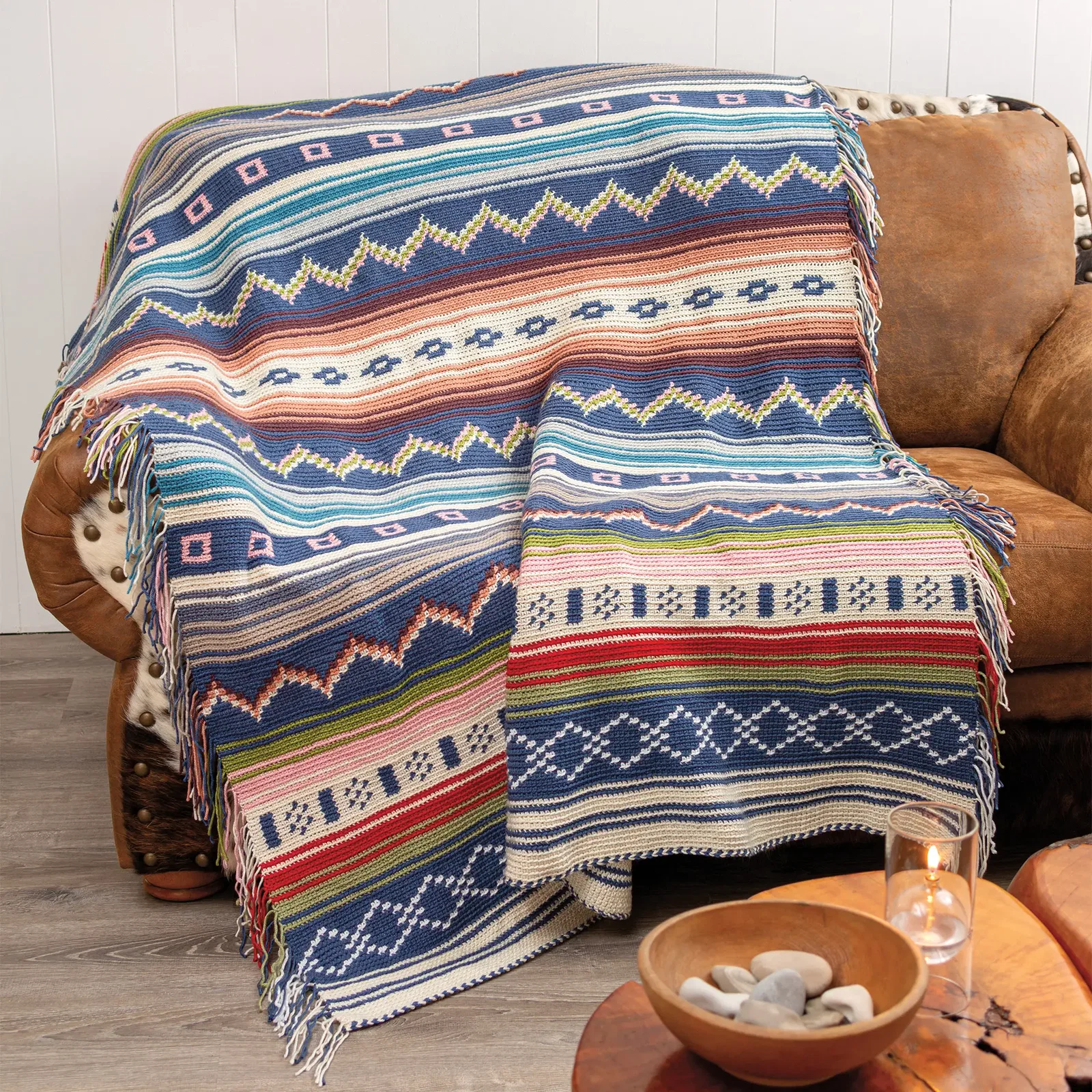 Modern Southwest Blanket Crochet Pattern - Digital Download