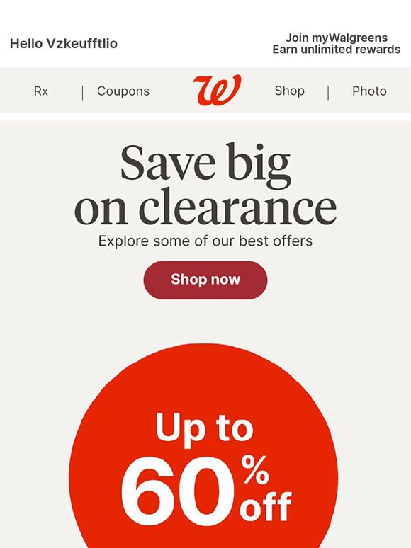 Up to 60% Off Clearance Finds