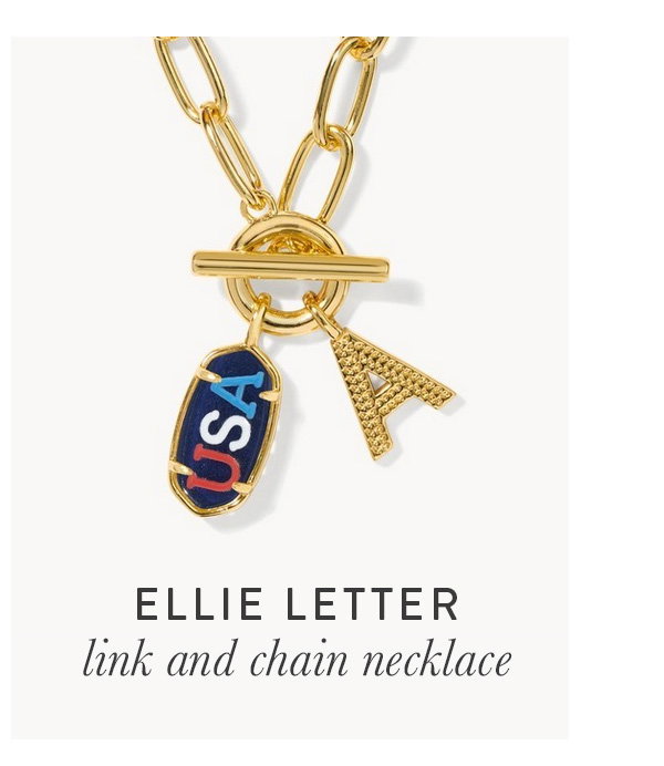 Ellie Letter link and chain necklace
