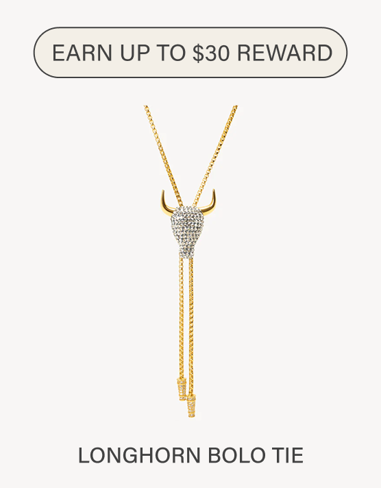 Longhorn Sparkle Bolo Tie