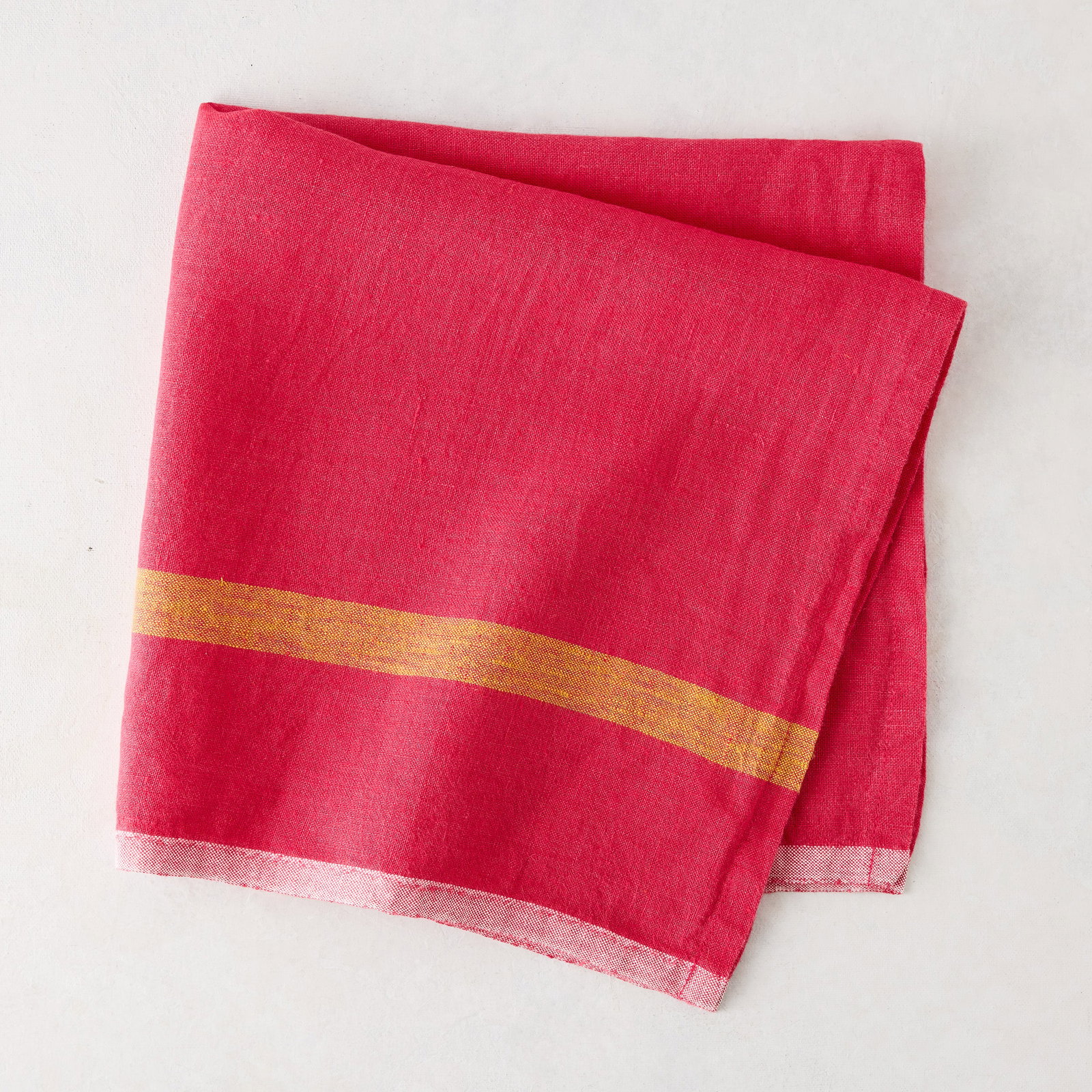 Image of Laundered Bright Pink Linen Napkin