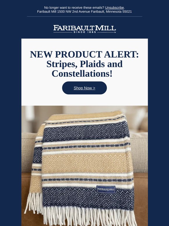 NEW PRODUCT ALERT: Stripes, Plaids & Constellations!