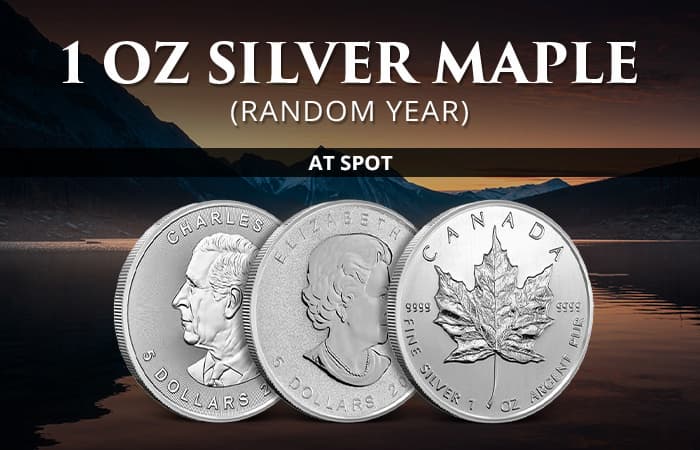 Flash Sale: 1 oz Canadian Silver Maple Leaf Coin (Random Year)