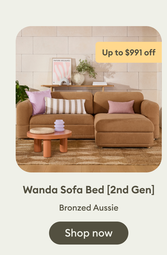 Wanda Sofa Bed [2nd Gen] in Bronzed Aussie on sale — up to $991 off.