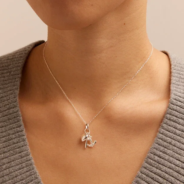 Charm Pendant Necklace in Sterling Silver