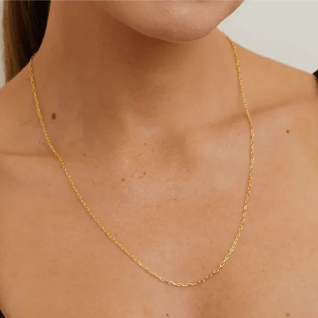 Paperclip Chain in 18kt Gold Plated Sterling Silver