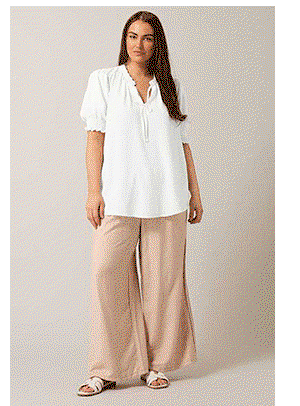 EVANS Curve White Frilled Tie Neck Blouse