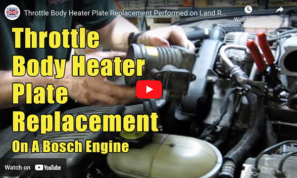 Throttle Body Heater Plate Replacement On A Bosch Engine