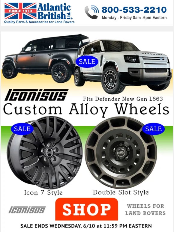 New Sale - Iconisus Wheels, Plus Bosch Products ON SALE at RoverParts.com