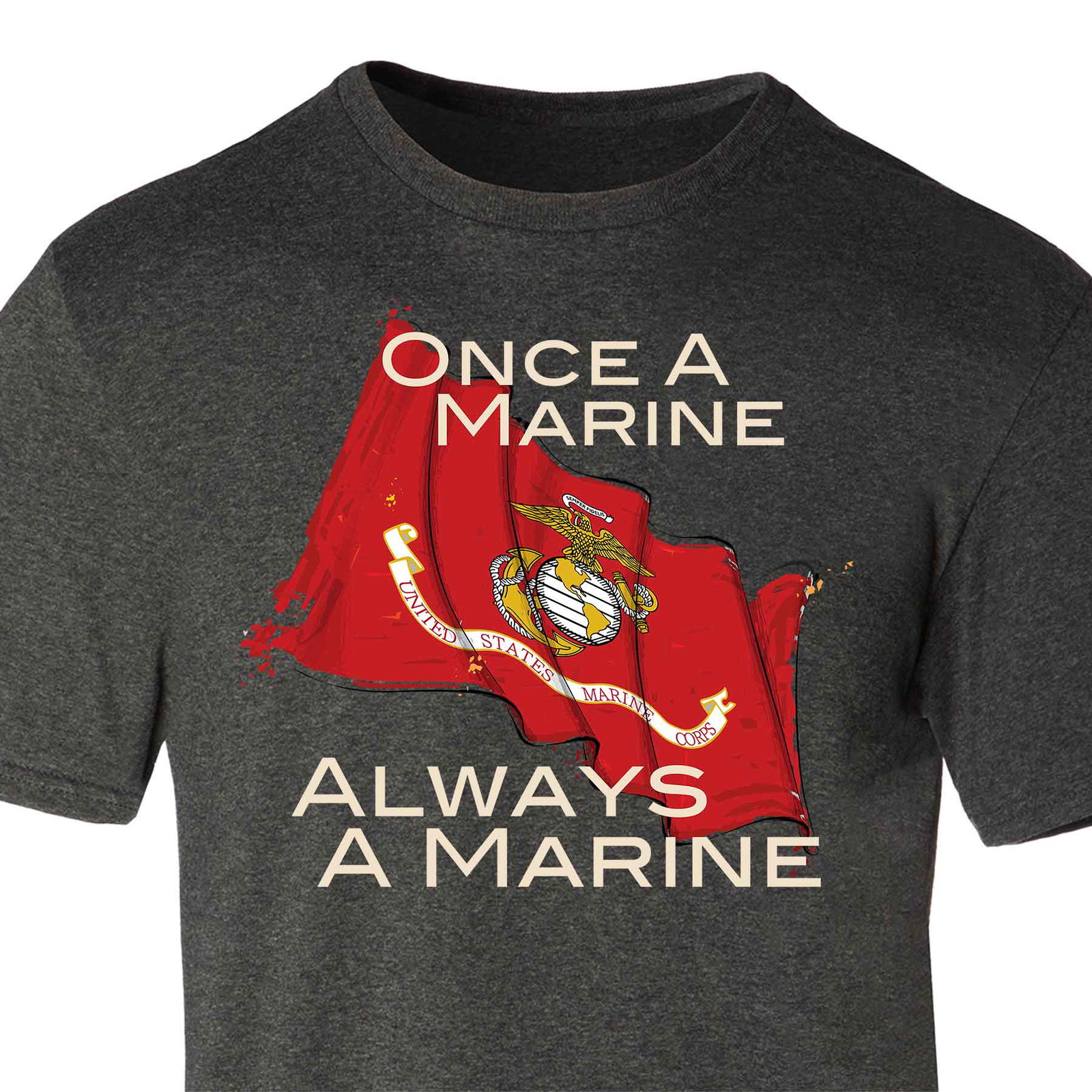 Image of Marine Corps 'Once a Marine, Always a Marine' Graphic T-shirt