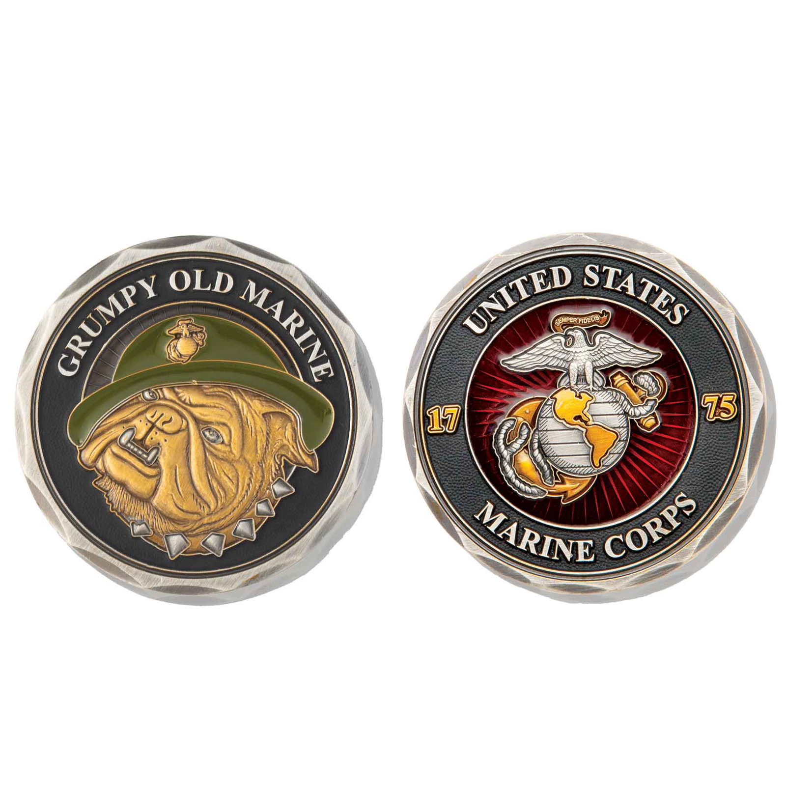 Image of Grumpy Old Marine Challenge Coin