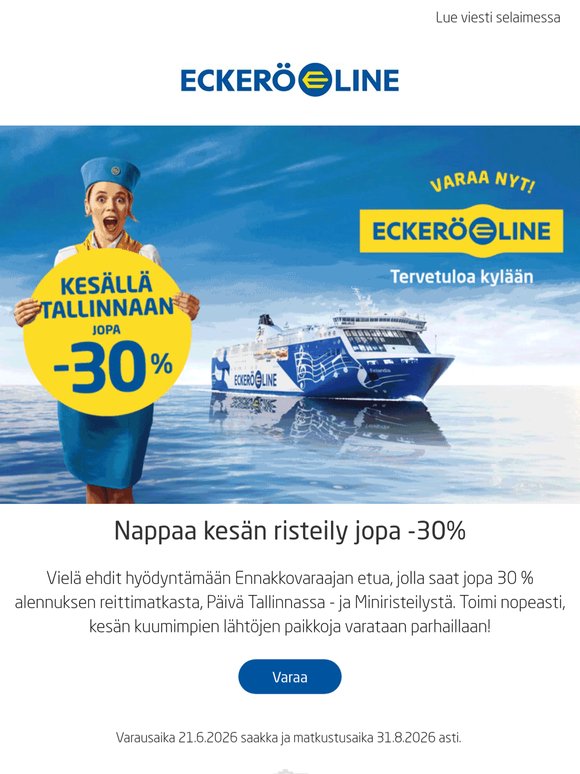 🤑 Nopeat säästävät Tallinnan-matkasta jopa 30 %: varaa koodilla LOMA26