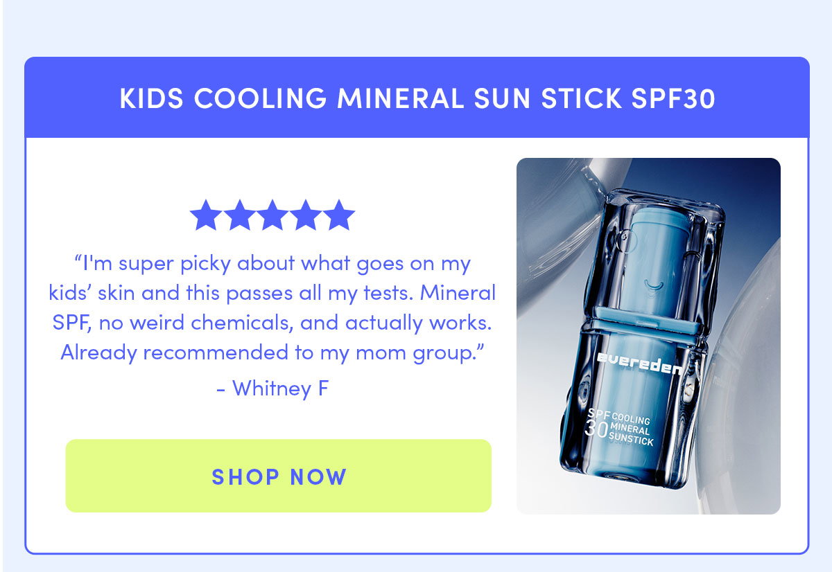 Kids Cooling Mineral Sun Stick SPF30