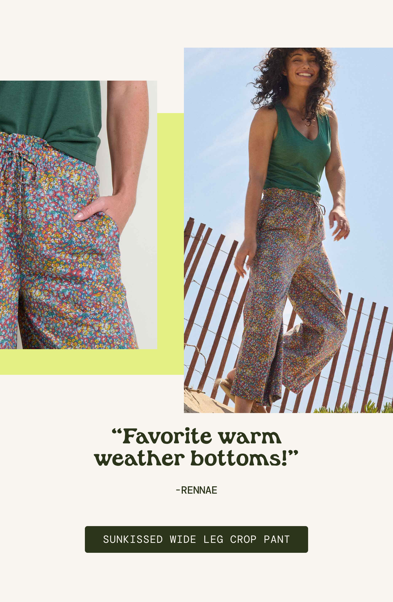 Sunkissed Wide Leg Crop Pant