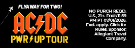 ACDC Power Up Fan Flyaway Sweepstakes