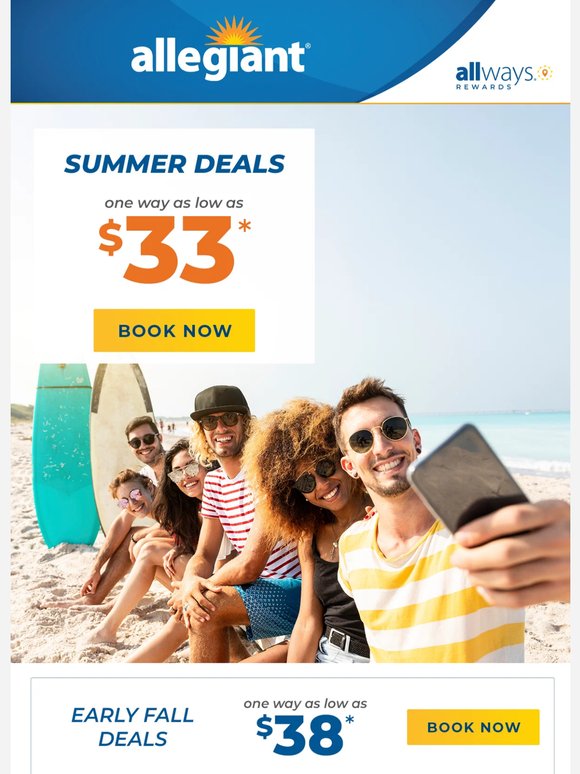 Summer Flight Fares from $33