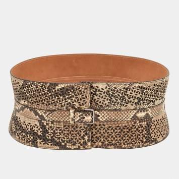 80CM Beige/Brown Snakeskin Cut
