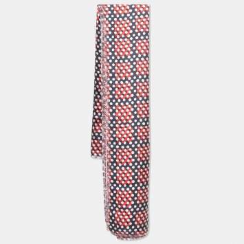 Red & Navy Blue Dotty Printed 