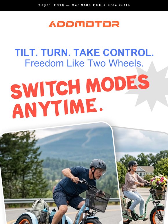 Now Live: Unlock $300 OFF Addmotor’s First Dual-Mode U-Trike U-750