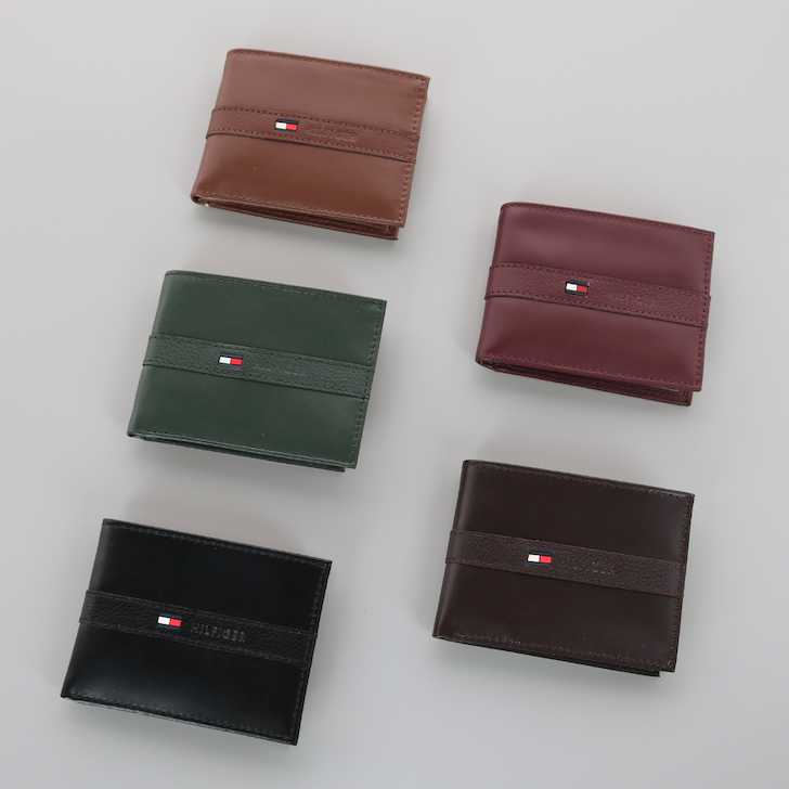 Tommy Hilfiger wallets in five colors