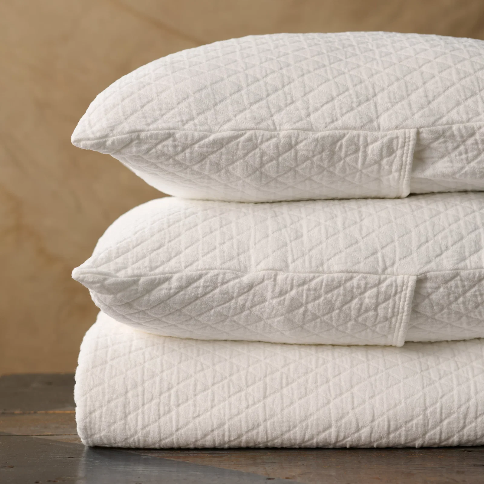 Image of Diamond Matelassé Coverlet & Shams Bundle