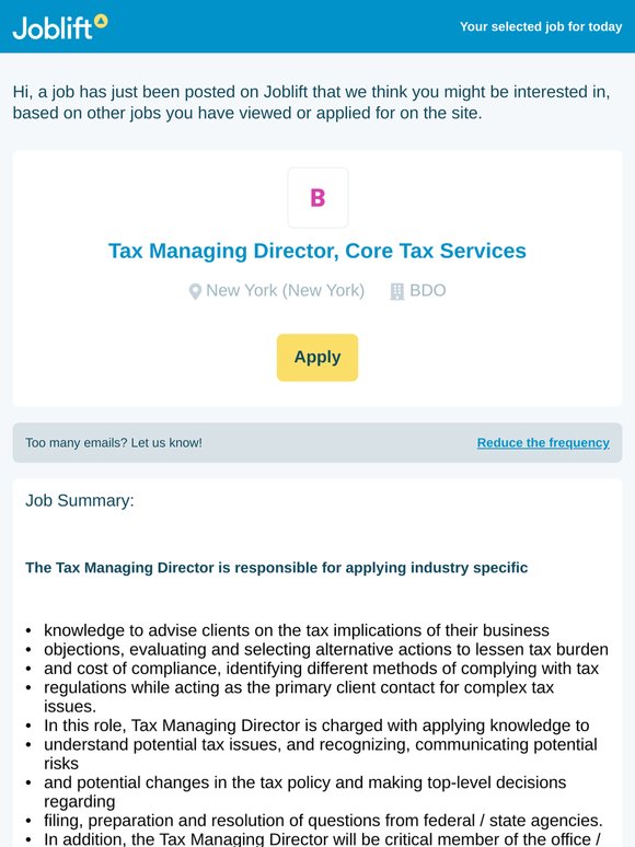 You've got 1 job waiting for you