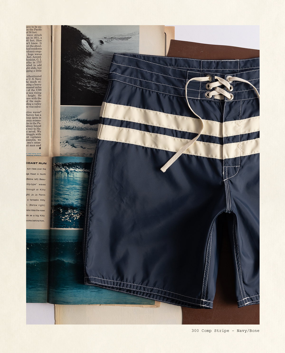 300 Comp Stripe - Navy/Bone