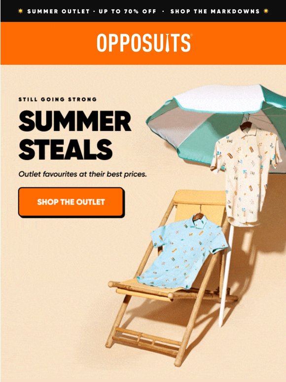 Good news: Summer outfits are now in the Outlet!