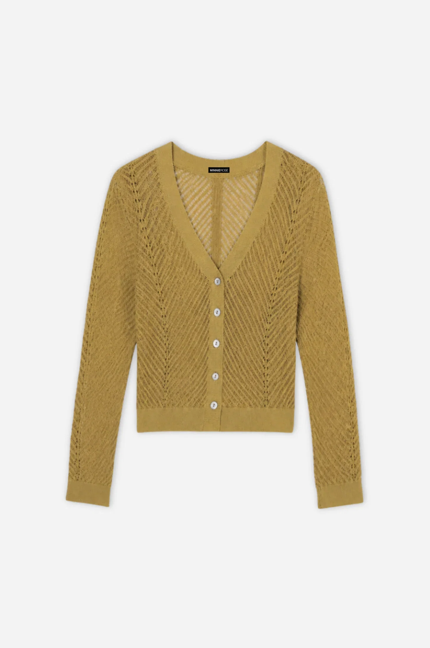 Image of Open Pointelle Cropped Cardigan