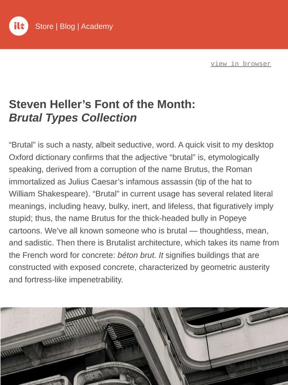🏆 Steven Heller’s Font of the Month: Brutal Types
