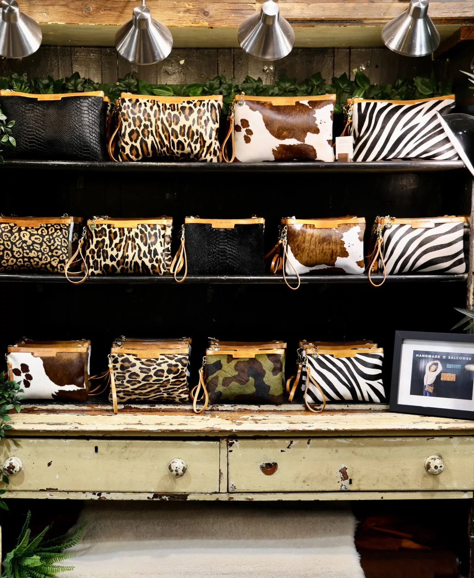 Animal Print Diana Clutches in the workshop