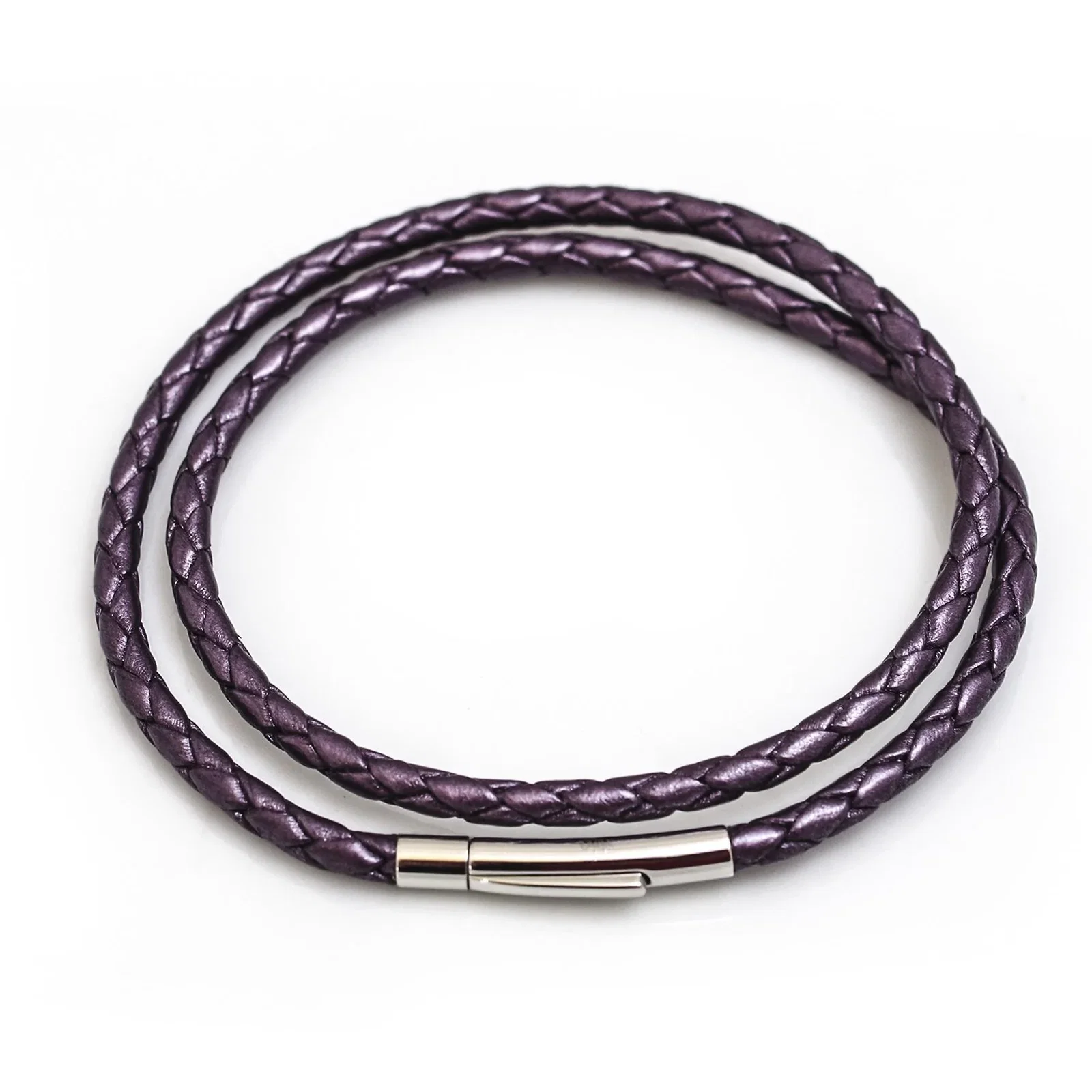 Image of Double Fox Plait Leather Bracelet