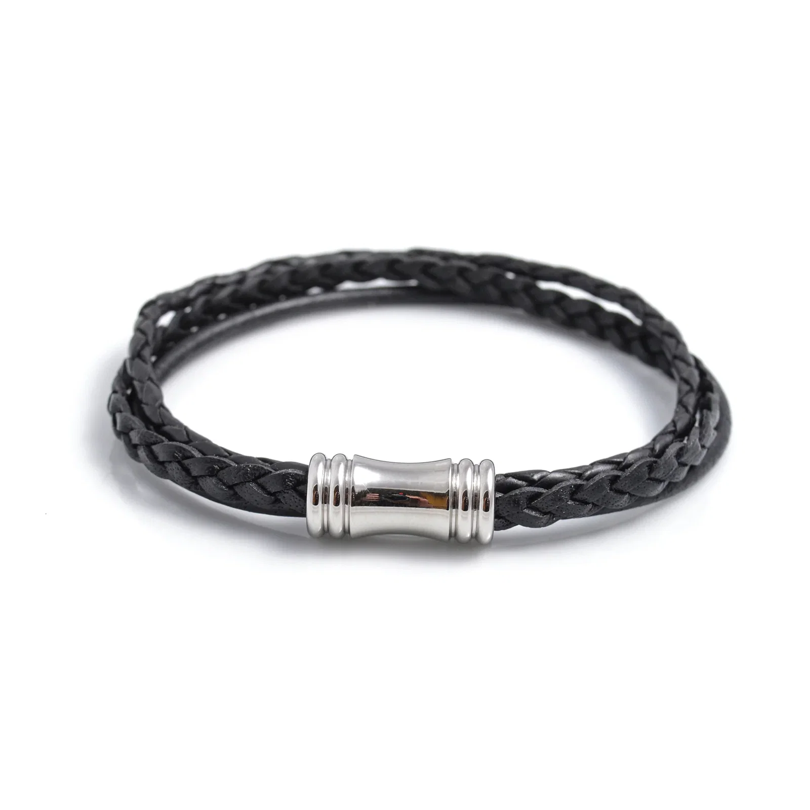 Image of Braided Triple Wrap Leather Bracelet