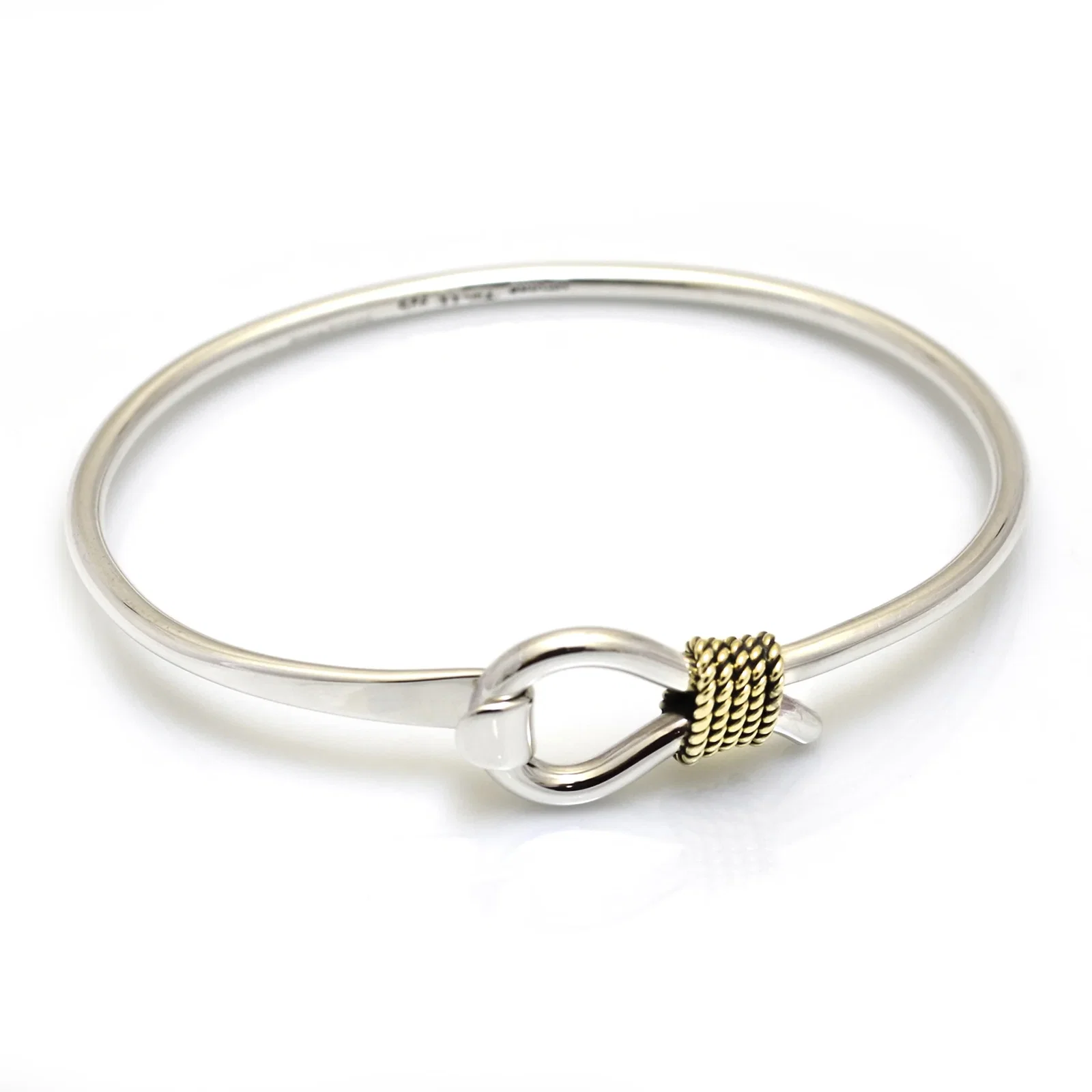 Image of Sterling Silver & Two Tone Lasso Clip Bangle