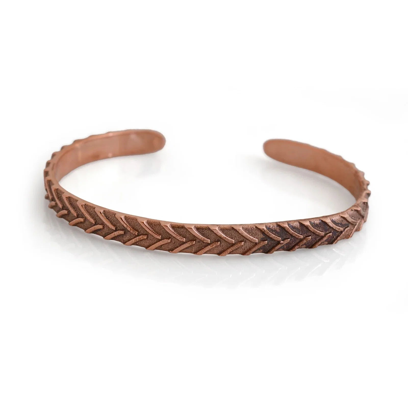 Image of Exclusive Copper Tractor Tyre Cuff Bracelet