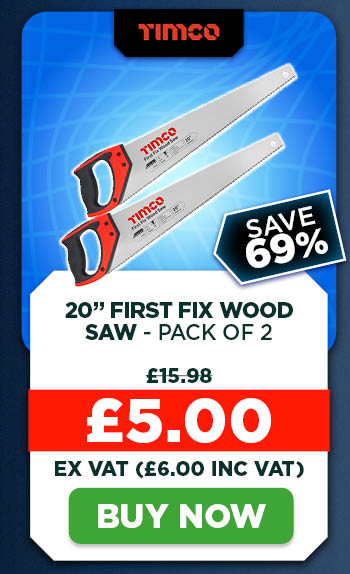 Timco 20'' First Fix Wood Saw - Pack of 2