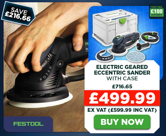 Festool ROTEX RO 150 FEQ-Plus Electric Geared Eccentric Sander with Case