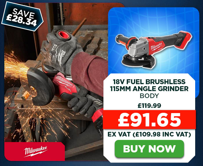 Milwaukee M18 FSAG115X-0 18V FUEL Brushless 115mm Angle Grinder - Body