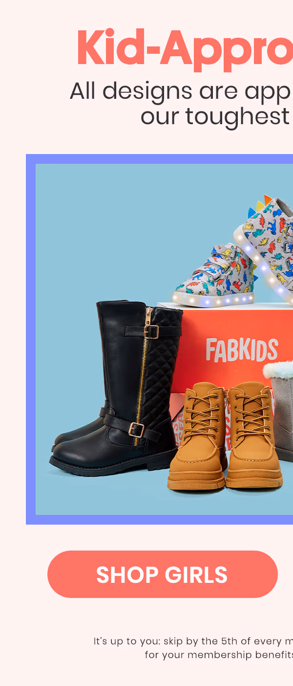 Shop Girls' Shoes from $7