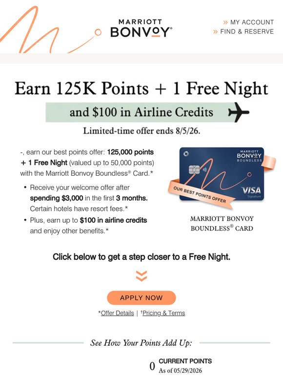 Limited-Time: Earn 125K Points + 1 Free Night, —