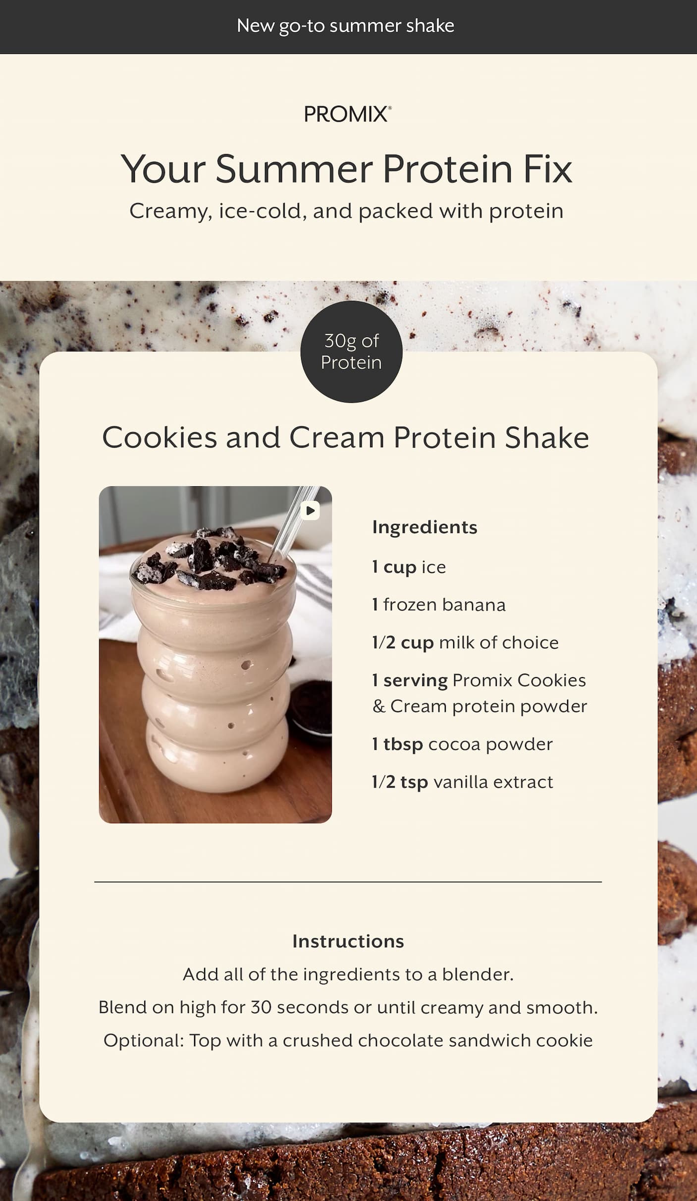 Shop Cookies and Cream 