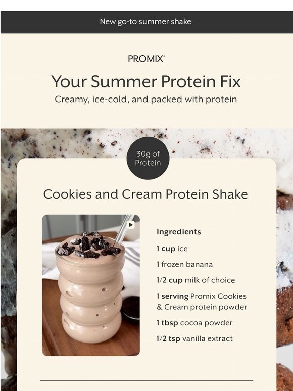 The protein shake we'll be sipping all summer