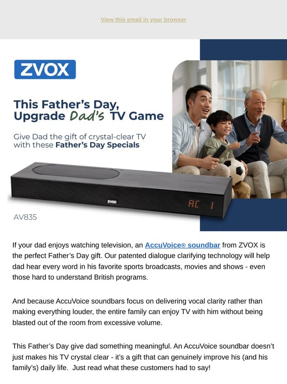 Give Dad The Gift Of Crystal Clear TV With These Father's Day Specials