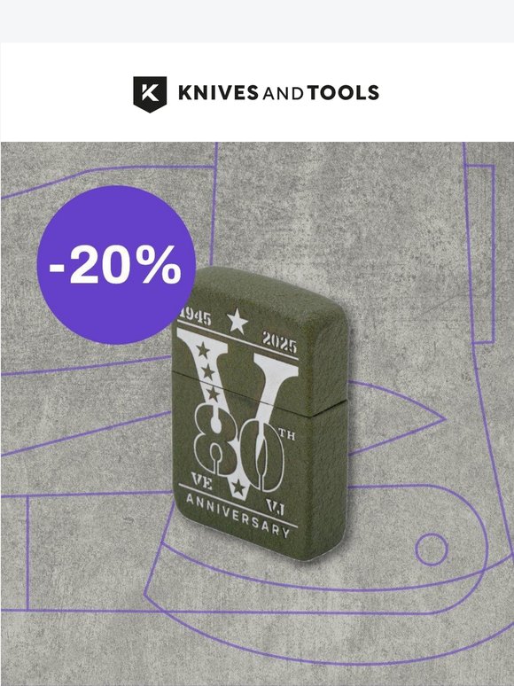 DEAL OF THE DAY: 20% off the Zippo Victory 80th Anniversary Green Crackle, Limited Edition, lighter