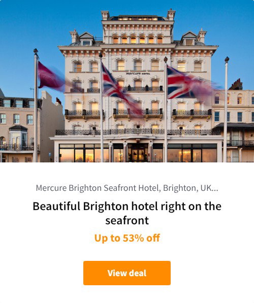 Beautiful Brighton hotel right on the seafront