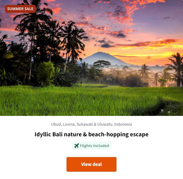 Idyllic Bali nature & beach-hopping escape