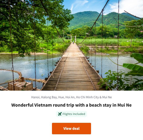 Wonderful Vietnam round trip with a beach stay in Mui Ne
