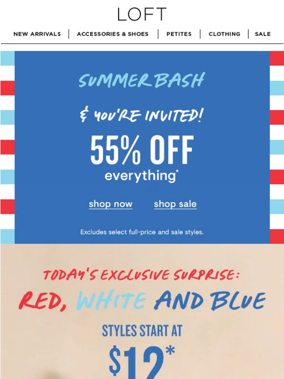 Summer Bash (+ 55% off)* starts now ☀️🎉