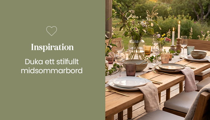 Inspiration - duka ett stilfullt midsommarbord